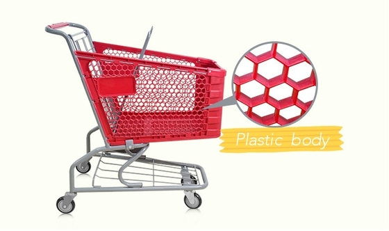 중국 슈퍼마켓에 있는 플라스틱 쇼핑 트롤리/손수레 협력 업체