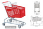 플라스틱 쇼핑 트롤리, 슈퍼마켓 트롤리, 플라스틱 및 금속 트롤리 협력 업체