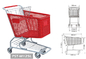플라스틱 쇼핑 트롤리, 슈퍼마켓 트롤리, 플라스틱 및 금속 트롤리 협력 업체